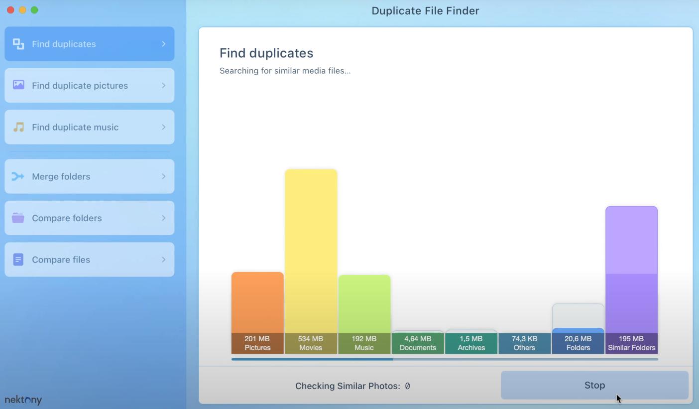 Nektony Duplicate File Finder