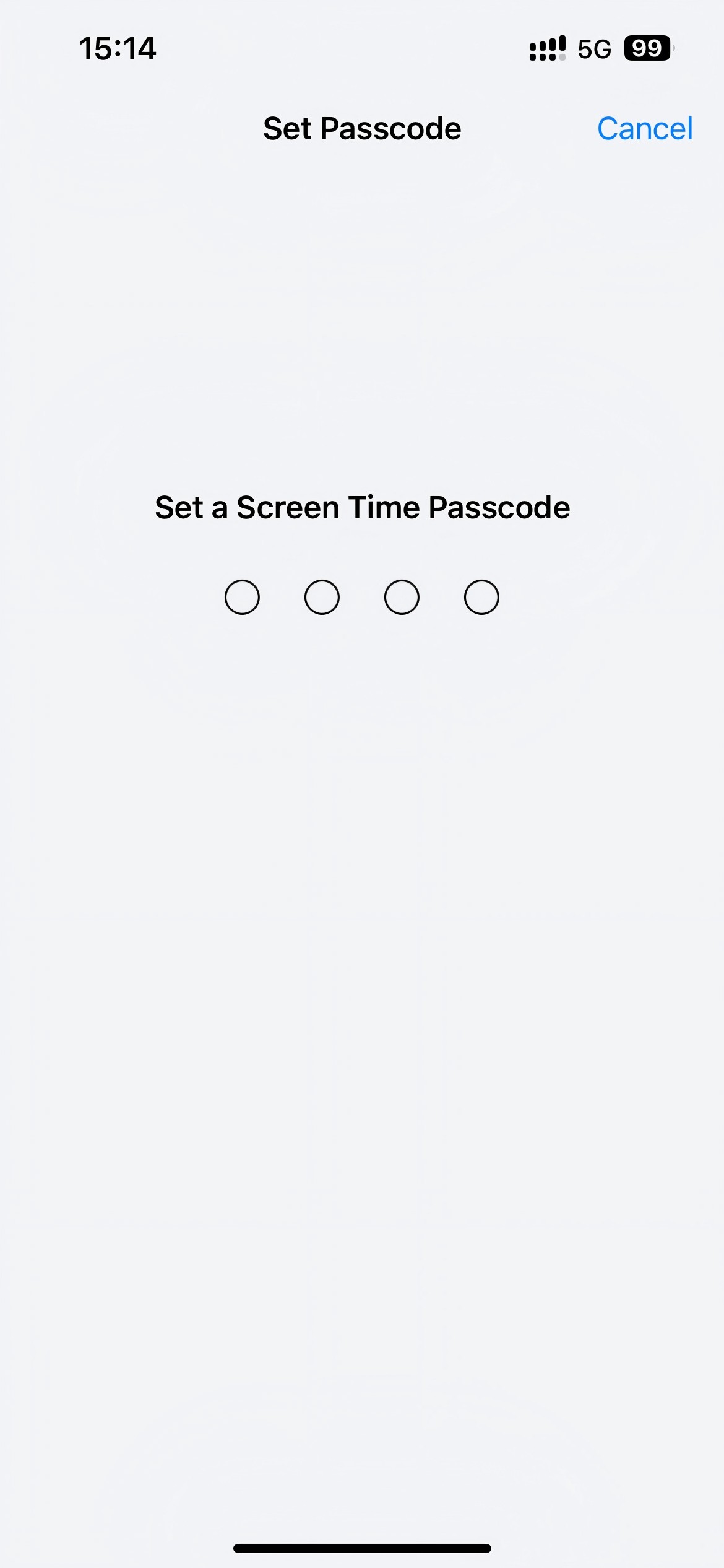 lock Screen Time settings