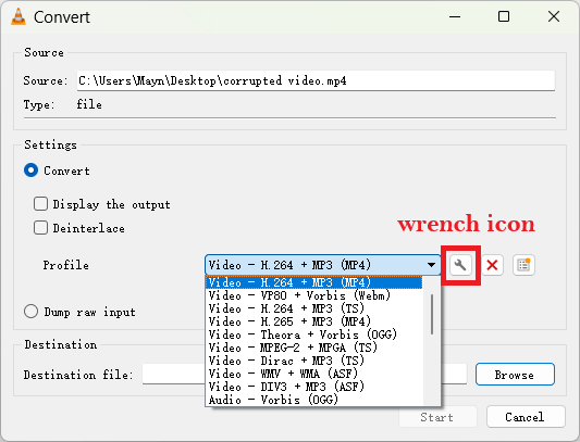 repair mp4 with vlc03