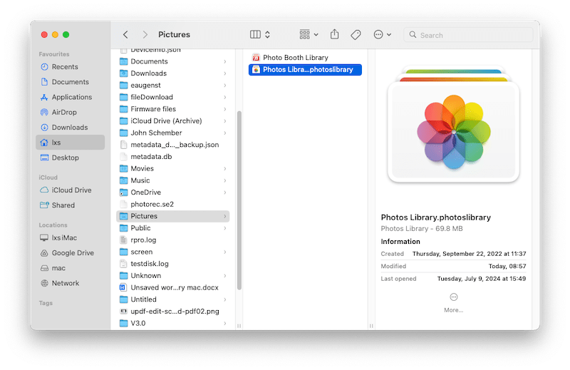photo library location