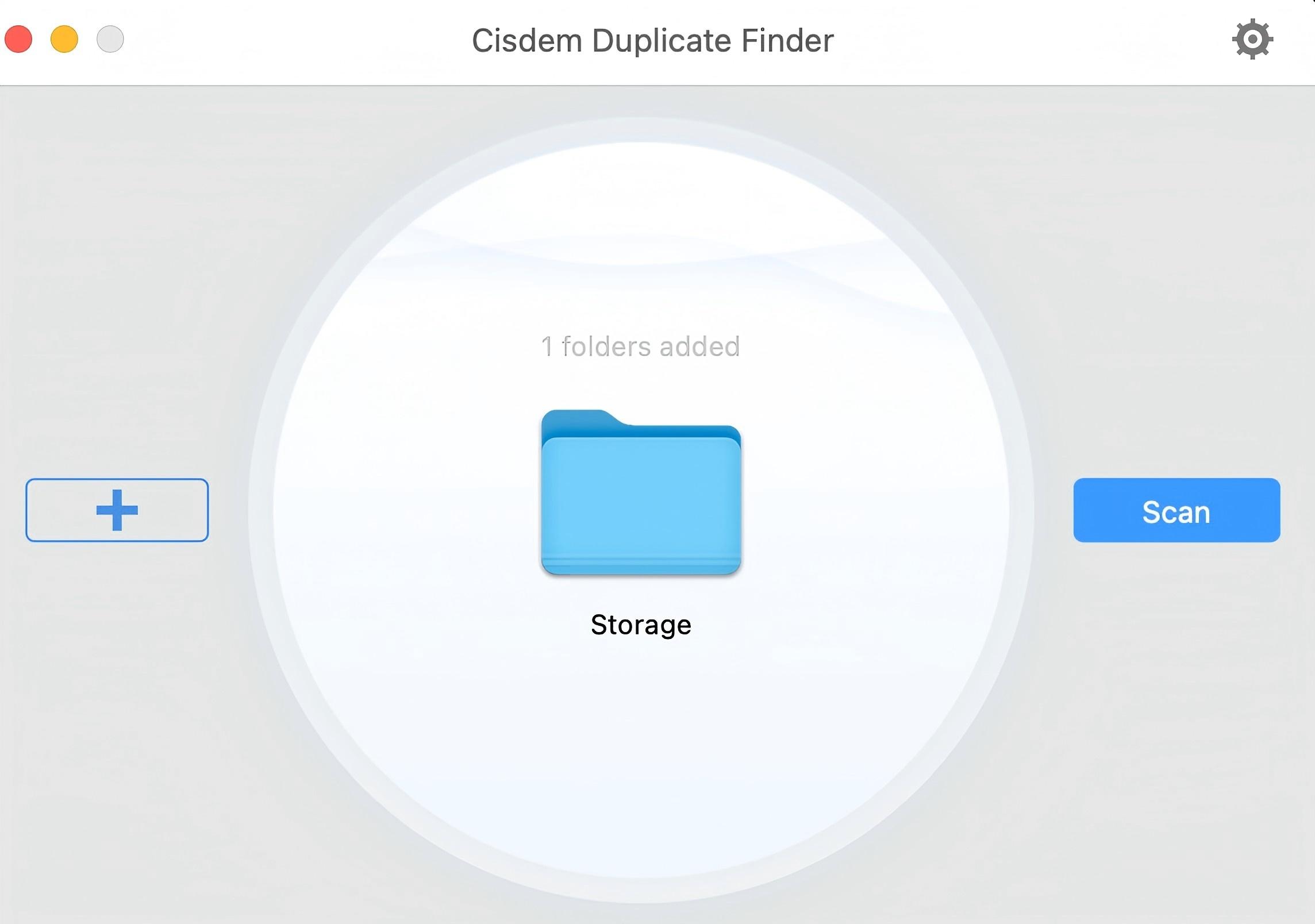 click the plus icon to add folders
