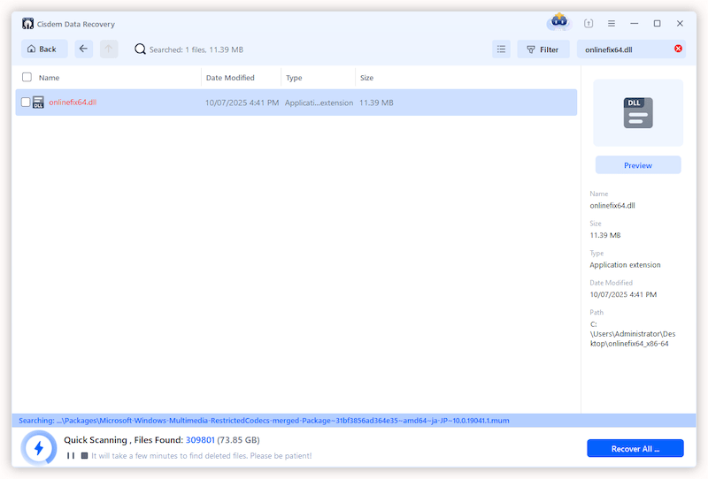 recover dll cisdem 02
