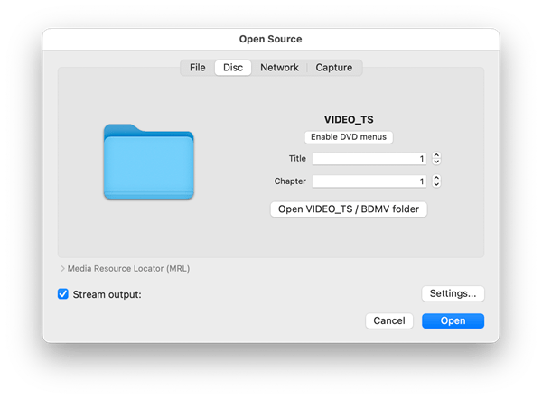VLC convert Video_ts to mp4 on mac