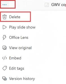 click Delete