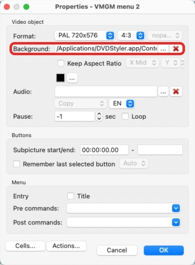 background properties